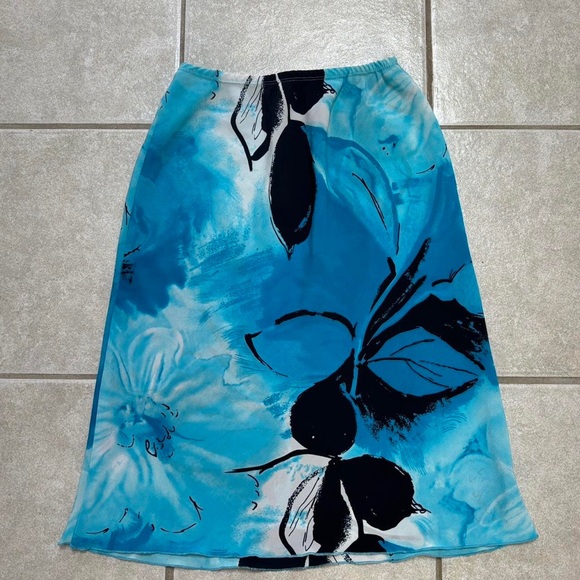Y2K blue floral skirt - Picture 6 of 7